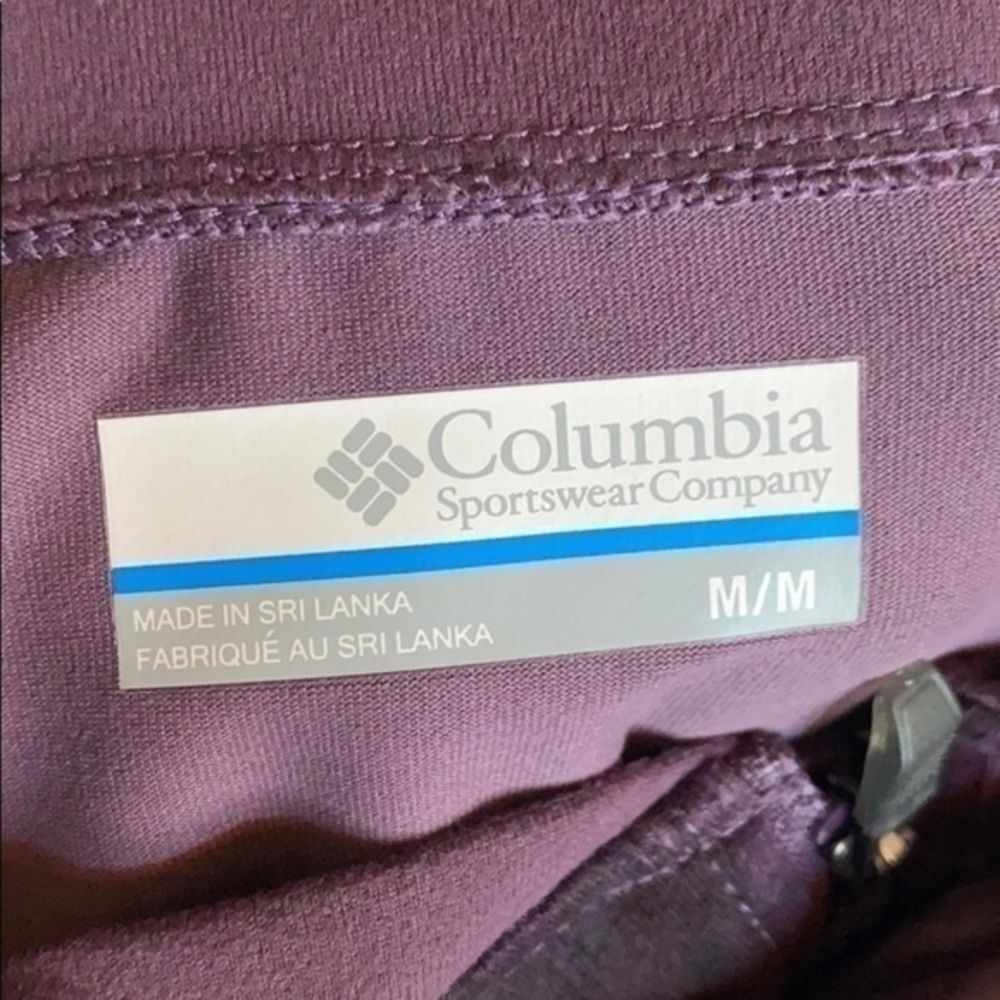 Columbia Purple Tie Dye Zip Jacket Athleisure Activewear Casual Streetwear M - Picture 7 of 8